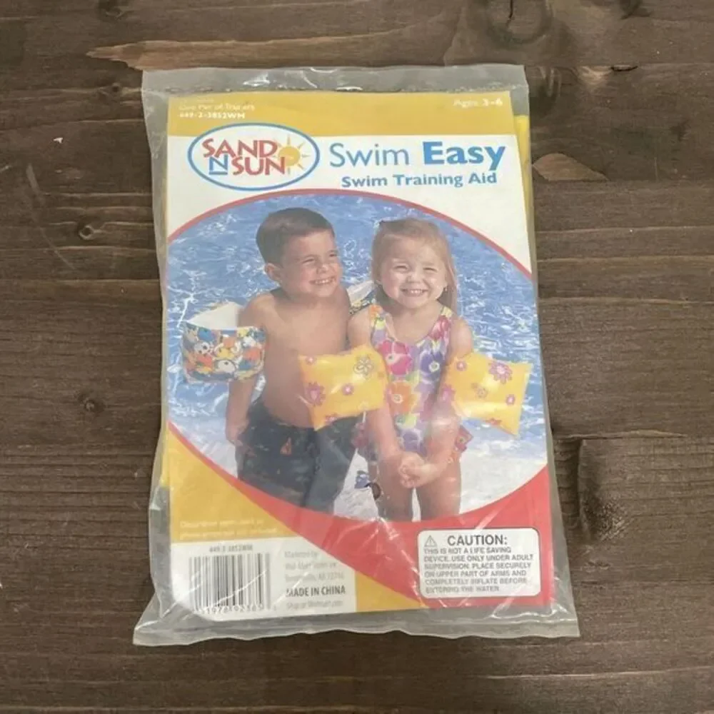 Sand & Sun Flowers Water Wings Swim Easy Swim Training Aid Age 3-6